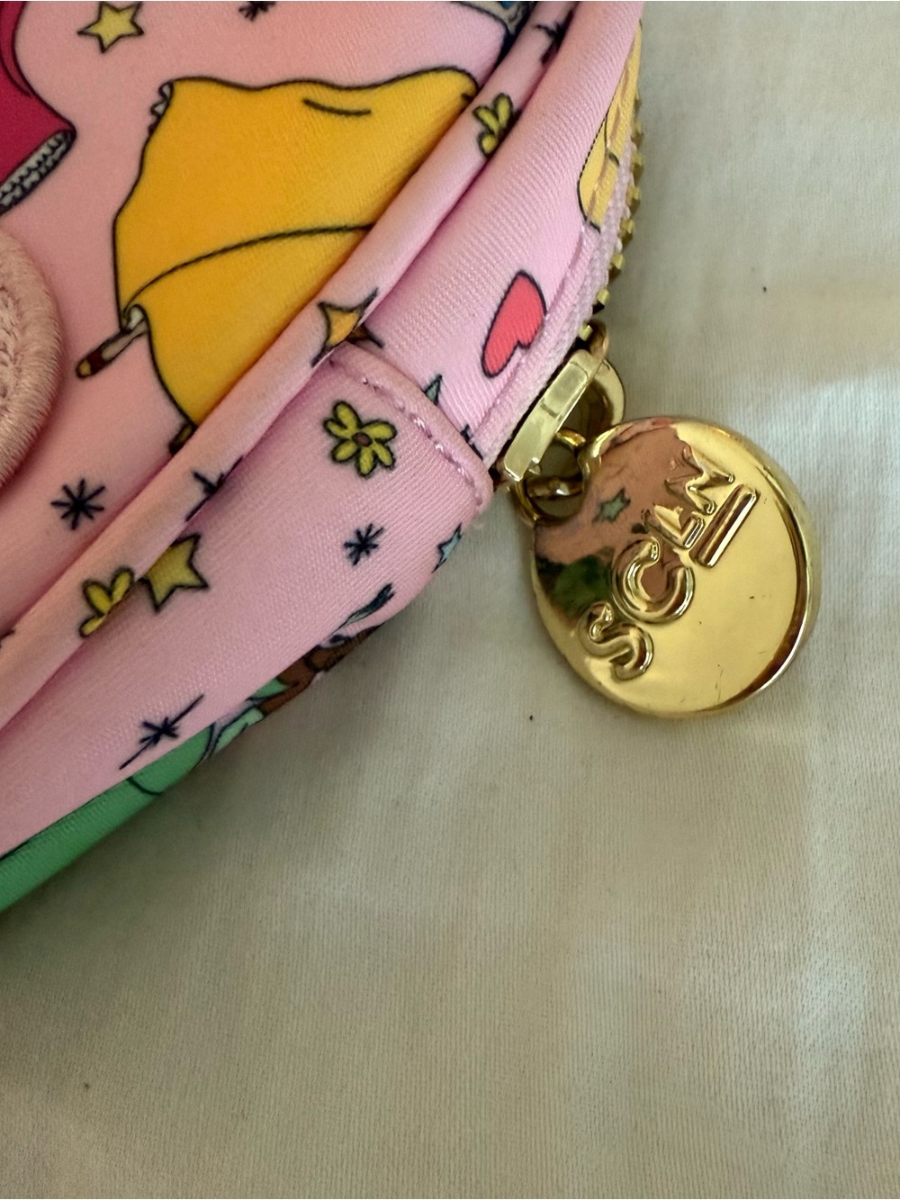 Stoney Clover Lane x Disney Small Princess Pouch with “B” Pearl Patch - Picture 2 of 4